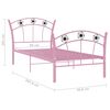 vidaXL Cadre de lit sans matelas rose m&eacute;tal 90x200 cm