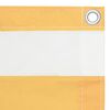 vidaXL &Eacute;cran de balcon Blanc et jaune 120x400 cm Tissu Oxford