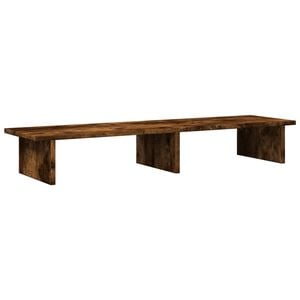 vidaXL Support de moniteur ch&ecirc;ne fum&eacute; 100x27x15 cm bois d'ing&eacute;nierie