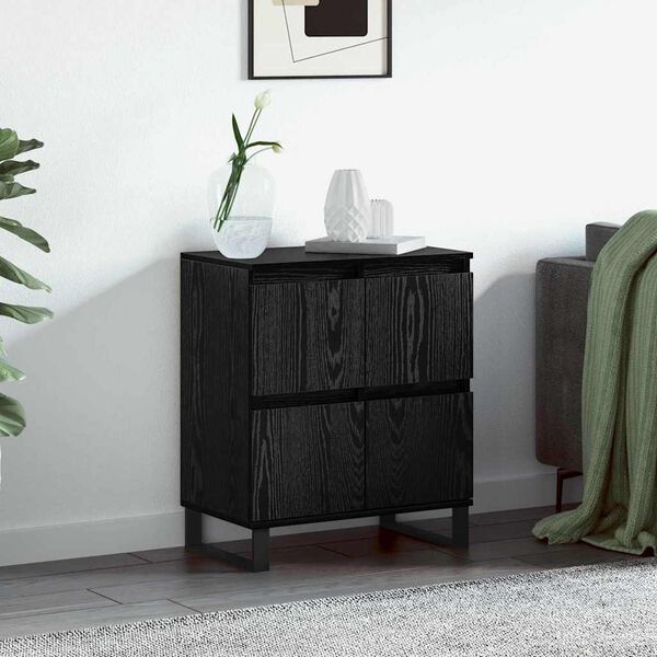 vidaXL Buffet Ch&ecirc;ne noir 60 x 35 x 70 cm
