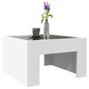 vidaXL Table basse avec LED infini blanc 50x50x30 cm