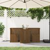 vidaXL Set de balcon 2 places marron miel bois de pin massif