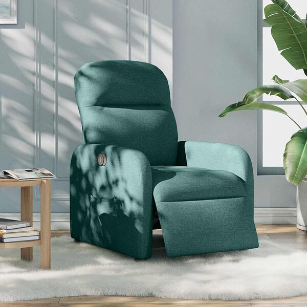 vidaXL Fauteuil inclinable &eacute;lectrique Vert fonc&eacute; Tissu