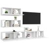 vidaXL Ensemble de meubles TV 4 pcs Blanc Bois d'ingénierie