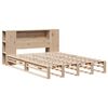 vidaXL Lit biblioth&egrave;que sans matelas 150x200 cm bois massif