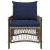 vidaXL Chaise de jardin avec coussin Gris 73 x 61 x 77 cm polyrotin