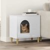 vidaXL Maison pour chat Blanc Brillant 51 x 30 x 52 cm