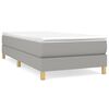 vidaXL Sommier &agrave; lattes de lit avec matelas Gris clair 90x200 cm Tissu