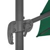 vidaXL Parasol de jardin en porte-&agrave;-faux et poteau en aluminium vert