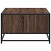 vidaXL Table basse ch&ecirc;ne marron 100x57x35cm bois d'ing&eacute;nierie et m&eacute;tal
