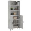 vidaXL Buffet haut Gris b&eacute;ton 69,5x34x180 cm Bois d'ing&eacute;nierie