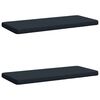 vidaXL Coussins de banc 2 pi&egrave;ces VUGHT 2 pc 100 % polyester Bleu fonc&eacute;