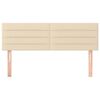 vidaXL T&ecirc;tes de lit Cr&egrave;me 144x5x78/88 cm Tissu