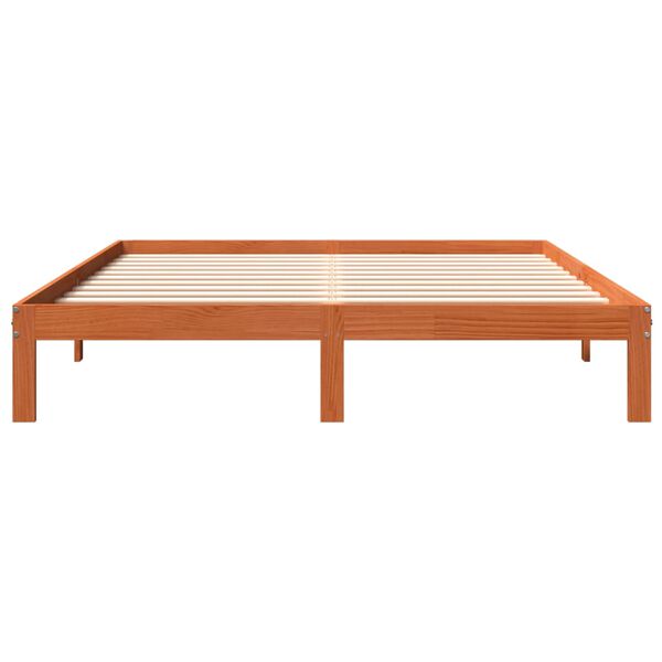 vidaXL Cadre de lit sans matelas cire marron 180x200cm bois pin massif