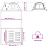 vidaXL Tente familiale avec porche 9 personnes dégagement rapide