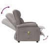 vidaXL Fauteuil de massage Taupe Tissu