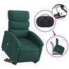 vidaXL Fauteuil inclinable de massage &eacute;lectrique Vert fonc&eacute; Tissu