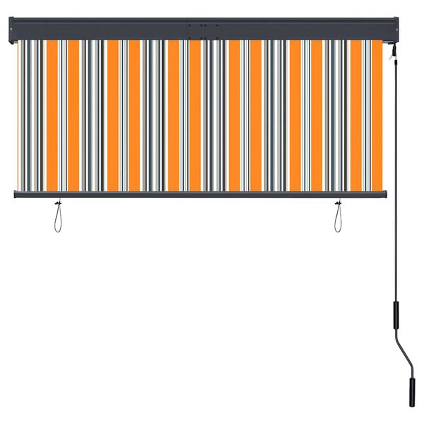 vidaXL Store roulant d'ext&eacute;rieur 140x250 cm Jaune et bleu