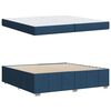 vidaXL Cadre de lit avec matelas Bleu 200 x 200 cm tissu