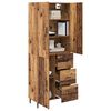 vidaXL Haut Armoire 2 pcs Bois Ancien Bois Agglom&eacute;r&eacute; et Verre