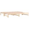 vidaXL Lit coulissant sans matelas 2x(80x200) cm Bois de pin massif