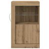 vidaXL Buffet LED Ch&ecirc;ne artisanal 41 x 37 x 67 cm Bois d'ing&eacute;nierie