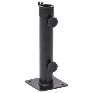 vidaXL Base de parasol pour m&acirc;t &Oslash;38/48 mm noir mat acier