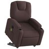 vidaXL Fauteuil inclinable de massage &eacute;lectrique Marron fonc&eacute; Tissu