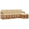vidaXL Ensemble de canap&eacute;s d'ext&eacute;rieur 5 pc Naturel et Beige