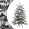 vidaXL Sapin de Noël artificiel à charnières avec neige floquée 180 cm
