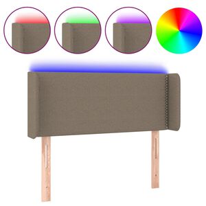 vidaXL T&ecirc;te de lit &agrave; LED Taupe 93x16x78/88 cm Tissu