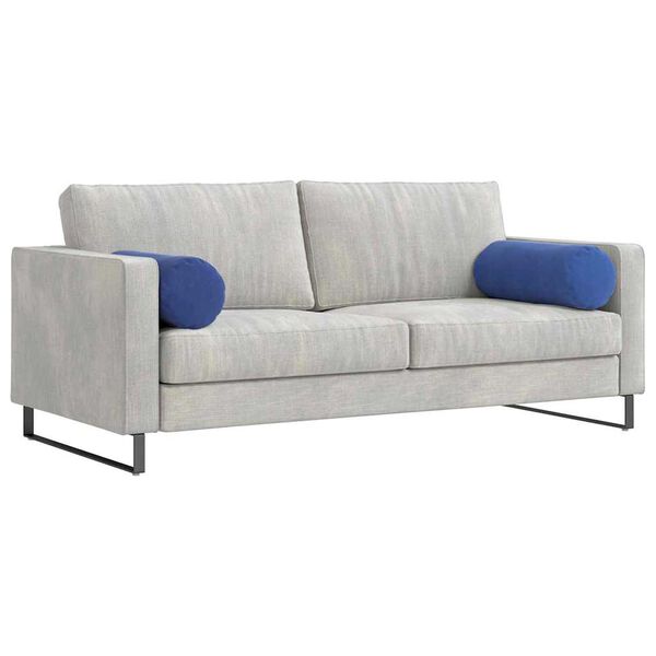 vidaXL Coussins d'accent 2 pcs Bleu police Ø 25 x 70 cm