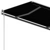 vidaXL Auvent r&eacute;tractable manuel avec poteaux 3,5x2,5 m Anthracite