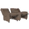 vidaXL Fauteuil de massage inclinable porte-gobelet 2 places taupe