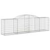 vidaXL Paniers à gabions arqués 20 pcs 300x50x80/100 cm fer galvanisé