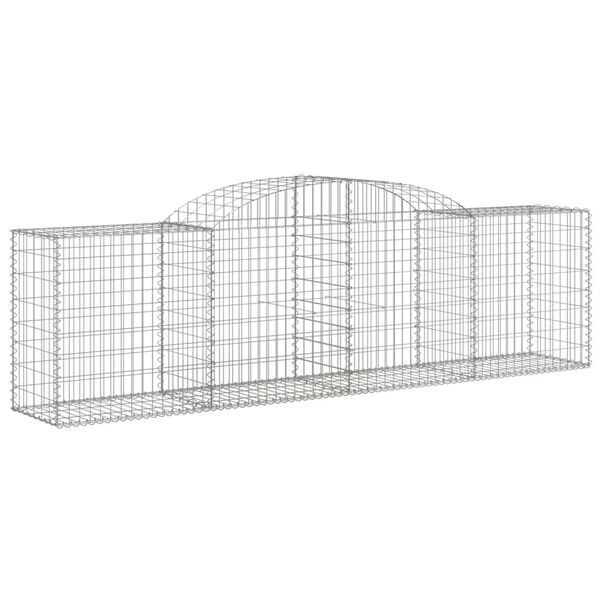vidaXL Paniers à gabions arqués 20 pcs 300x50x80/100 cm fer galvanisé
