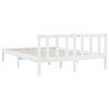 vidaXL Cadre de lit sans matelas blanc bois massif 120x200 cm