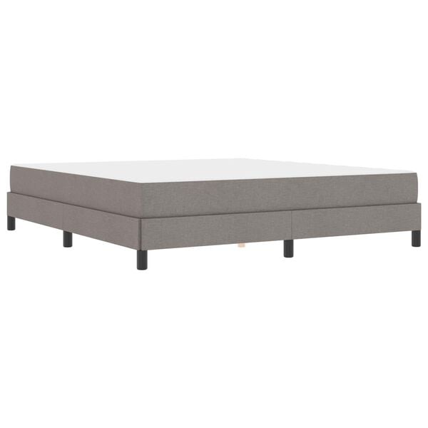 vidaXL Lit &agrave; ressorts avec matelas Taupe 180 x 200 cm tissu