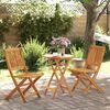 vidaXL Ensemble de bistro pliable 3 pcs bois d'acacia solide