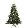 vidaXL Sapin de No&euml;l artificiel Vert 180 cm PVC, m&eacute;tal et plastique