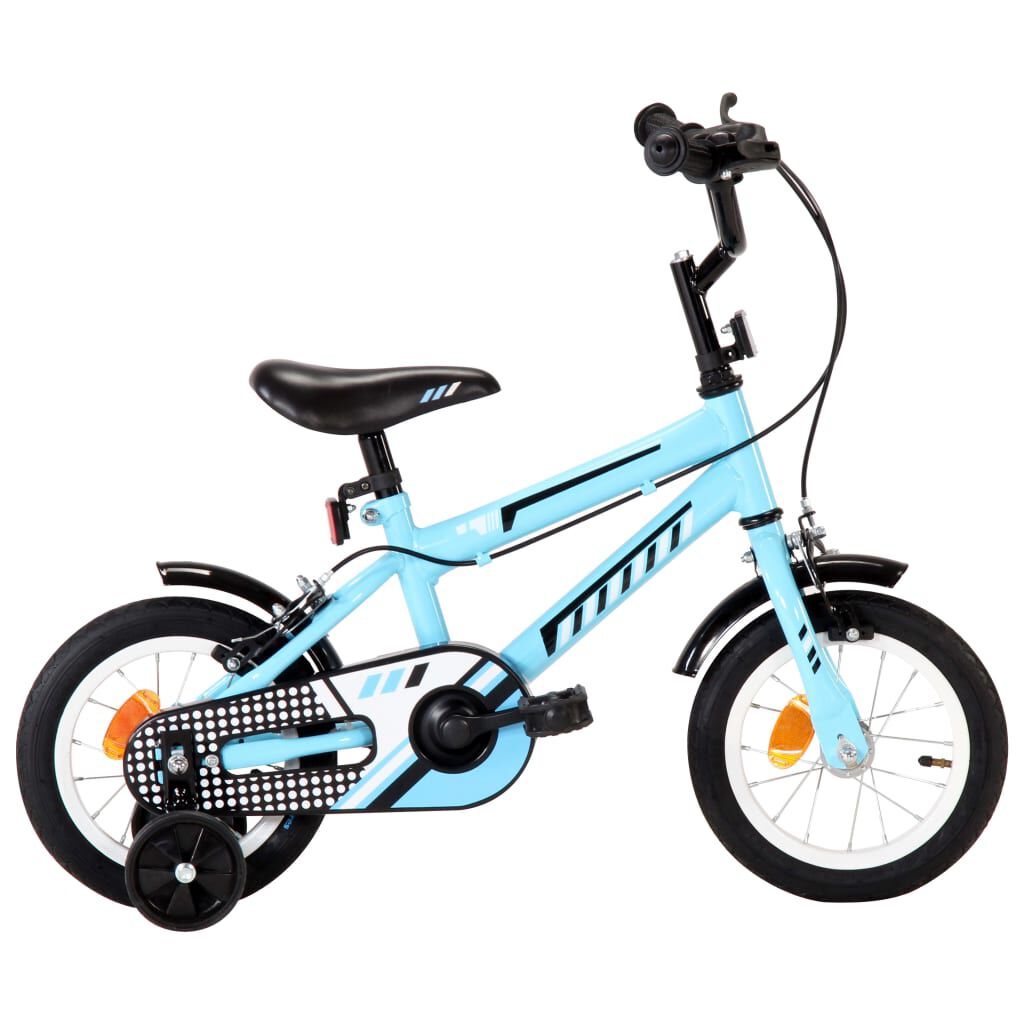 vidaXL V lo pour enfants 12 pouces Noir et bleu vidaXL