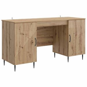 vidaXL Bureau Ch&ecirc;ne artisanal 142,5 x 50 x 75 cm Bois d'ing&eacute;nierie