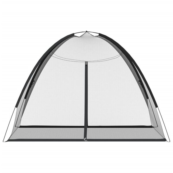 vidaXL Moustiquaire mongole avec portes 220 maille noir 200x150x140 cm