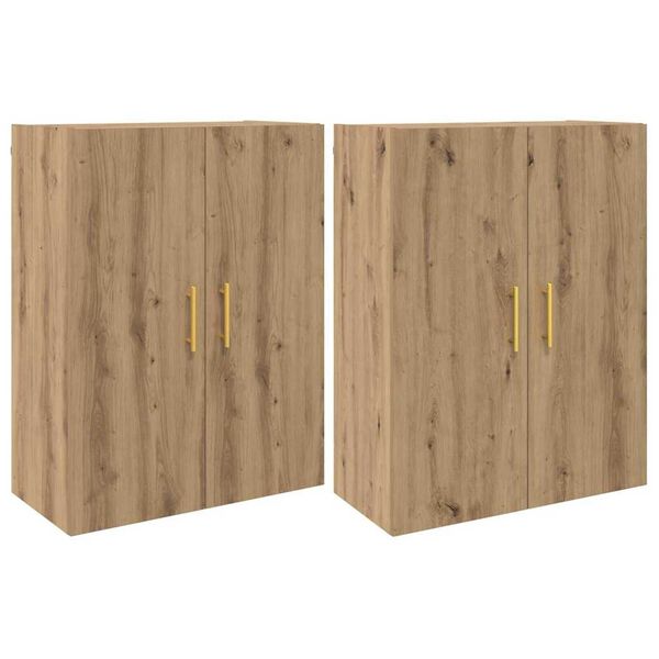 vidaXL Armoire Murale 2 pcs Ch&ecirc;ne artisanal 69,5 x 34 x 90 cm