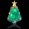 vidaXL Arbre de No&euml;l artificiel pr&eacute;-&eacute;clair&eacute; blanc 64 cm fibre optique