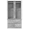 vidaXL Armoire Gris B&eacute;ton 79,5 x 49 x 156 cm Bois d&rsquo;ing&eacute;nierie