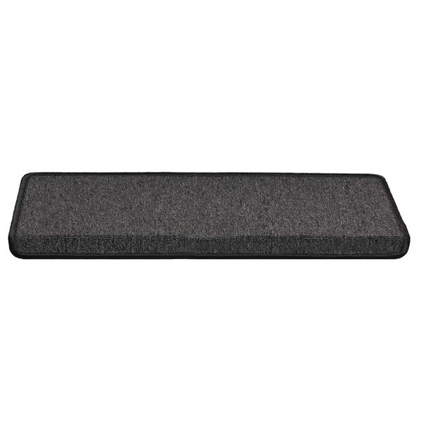 vidaXL Tapis d'escalier 30 pi&egrave;ces 65 x 21 x 4 cm Anthracite Bord rectangulaire