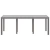vidaXL Table de Jardin Gris clair 200 x 100 x 73 cm polyrotin