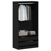 vidaXL Armoire Ch&ecirc;ne noir 100 x 50 x 200 cm Bois d'ing&eacute;nierie
