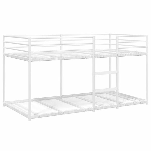 VidaXL Lit superpos&eacute; sans matelas blanc 90x190 cm acier